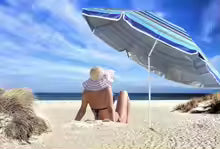Sombrilla de playa plegable